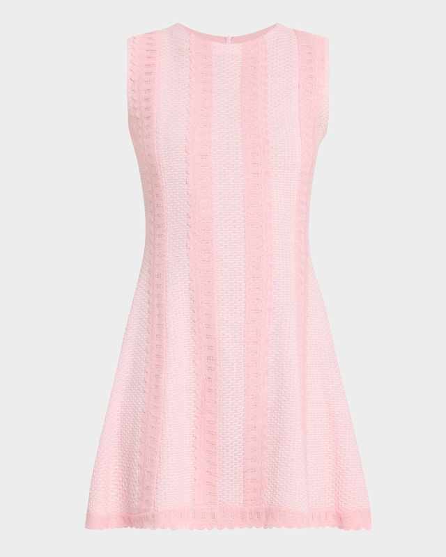 Modern Fit Scalloped-Trim Knit Mini Dress
